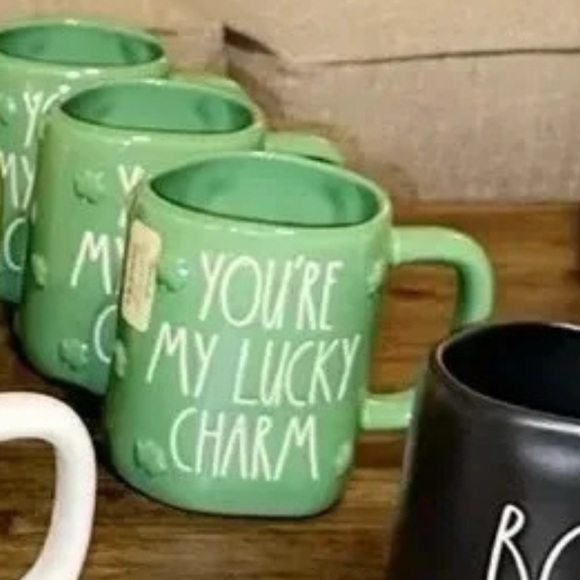 NWT Rae Dunn “You’re My Lucky Charm” 3D Green Coffee/Tea Mug/Cup St. Patty’s Day - Picture 2 of 3